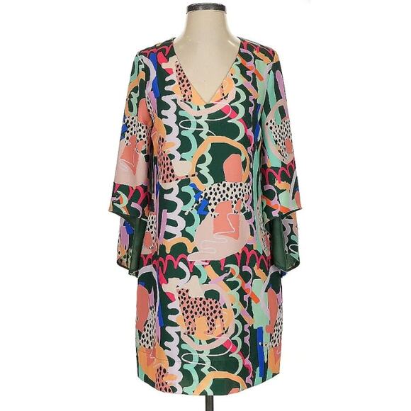 M CROSBY by Mollie Burch Green Jungle Pint Olivia Mini Dress - Picture 1 of 5